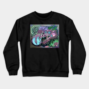 Neon Dragon With 4 Elements Variant 4 Crewneck Sweatshirt